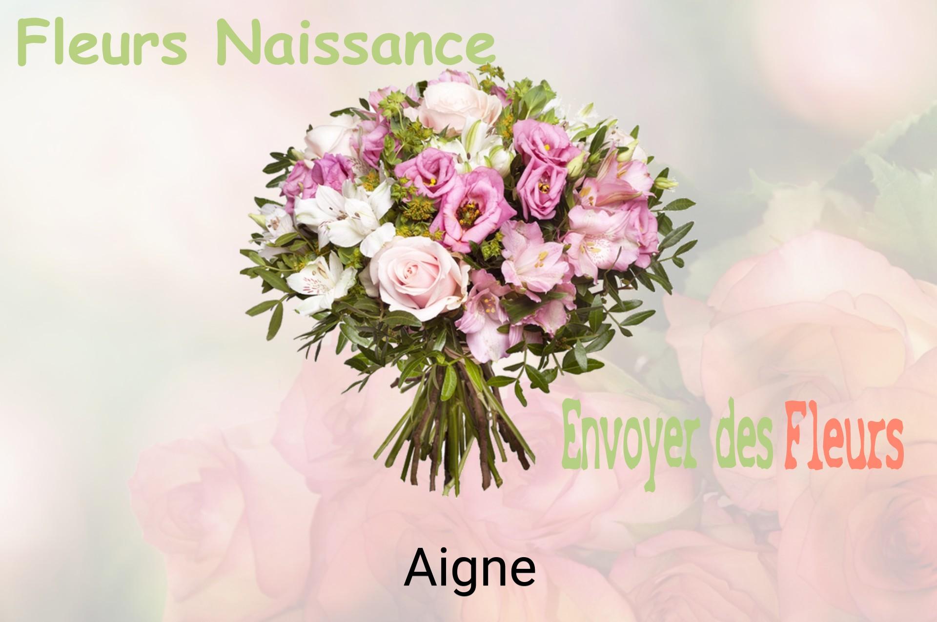 Bouquet de fleurs de naissance livré à Aigne